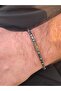 Men's Steel Bracelet with Cylinder Brown Color Stone - 3