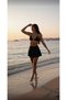 Shorts Skirt Black Polyamide Diver Women's Mini Above Knee Swimwear Bikini Style Sporty Casual Tennis Skirt - 2