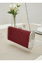 Burgundy Silver Luxury Suede Crystal Stone Metal Case Stone Handle Evening Dress Bag Wedding Engagement Graduation - 7