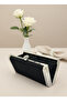 Black Silver Luxury Suede Crystal Stone Metal Case Stone Handle Evening Dress Bag Wedding Engagement Graduation - 6