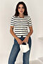 Women's Striped Button Detail Blouse – Line Touch - 4