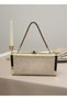 Beige Gold Luxury Suede Crystal Stone Metal Case Stone Handle Evening Dress Bag Wedding Engagement Graduation - 3