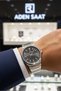 Men's Wristwatch |   42mm Steel Case, Smoked Dial, Silver Color Steel Band - 3