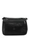 Women's Black Piece Leather Bag - 3