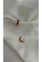 Burgundy Cream Enamel Detailed Gold Color Hoop Women's Earrings – Stylish, Modern, Everyday and Special Occasion - 4