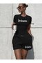 Women's Los Angeles Collection Printed Baby Tee Combed Cotton Crop and Shorts - Two Piece Shorts Set