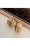 Powder Mine Detailed Gold Color Mini Hoop Earrings – Stylish, Modern, Suitable for Everyday Use Women's Earrings