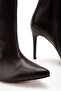 Zrin-2007 Premium Thin Heel Pointed Toe Brown Zippered Casual Women's Boots - 4
