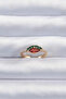 Brass Gold Color Colorful Zircon Stone Adjustable Watermelon Model Ring