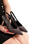 Pointed Toe Open Back Trot Heeled (9cm) Thin Painted Heel Women's Classic Heeled Shoes