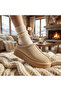Fur Inside, Orthopedic Lightweight Non-Slip Sole, Warm Slippers-Shoes, Suede - 4