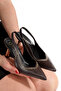 Pointed Toe Open Back Trot Heeled (9cm) Thin Painted Heel Women's Classic Heeled Shoes