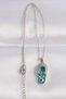 316L Steel Chain Zircon Stone Silver Color Evil Eye Slipper Design Necklace - 2