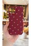 iPhone 13 Compatible White Bow Patterned Silicone Shock-Absorbing Classic Protective Rubber Case - 2
