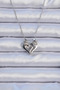 316L Steel Chain Silver Color Zircon Stone Magnet Heart Necklace