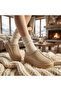 Fur Inside, Orthopedic Lightweight Non-Slip Sole, Warm Slippers-Shoes, Suede - 5