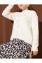 Bearded Cardigan with Floral Motif - 2