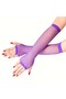 80S 90S Retro Purple Mesh Fingerless Gloves 26 cm (5691)