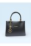 Dona Leather Five-Compartment Long Strap Women's Shoulder and Hand Bag with Stylish Accessory Detail - 5