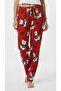 Women's Pajama Bottoms Relaxed Fit Soft Textured Colorfast Velvet Fabric Teddy Bear Patterned - 4