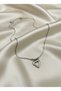 316L Steel Silver Color Snake Chain Charm Detailed Heart Gift Necklace - 6
