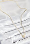Brass Zircon Stone Pole Star Model Crushed Chain Gold Color Women's Necklace - 2
