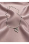 316L Steel Silver Color Snake Chain Charm Detailed Heart Gift Necklace - 3