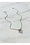 316L Steel Silver Color Snake Chain Charm Detailed Heart Gift Necklace - 8