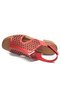 Nimbatik Genuine Leather Comfort Orthopedic Women's Sandals Red - 4