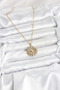 316L Steel Chain Gold Color Sun Model Women's Necklace - 2
