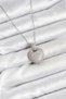 316L Steel Chain Silver Color Zircon Stone Heart Women's Necklace