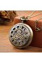 Numeral Motif Cuff Pocket Watch Nostalgic Retro Vintage Design Classic Chain Watch - 3
