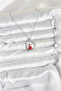 316L Steel Chain Silver Zircon Stone Christmas Theme Women's Necklace - 2