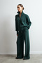 Women's Double Zipper Comfortable Cut Knitwear Set Emerald - 5