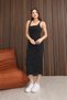 Women's Thick Strap Bodycon Long Denim Midi Dress Bnj-5412S - 2