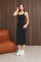 Women's Thick Strap Bodycon Premium Long Denim Midi Dress Bnj-5412S - 7