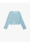 Long Sleeve Crew Neck Bow Detail Lace-Like Knit Knitwear Sweater - 2