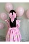 Girl's Pink Authentic Cotton Lace Detailed Dress + Buckle - 3
