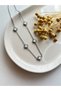 Little Shamrocks Steel Necklace |   316L Stainless |   Silver Color |   Water Resistant - 2