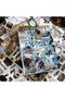 50 Sheets Scrapbook Vintage Sticker Book, Scrapbooking, Blue Nature Themed