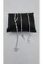 Stainless Steel Silver Color Rectangle Zircon Stone Star End Necklace - 8
