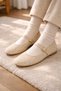Tweed Fabric Mary Janes Ballet Flats Stylish Buckled Orthopedic Sole Everyday Shoes - 2
