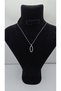 Stainless Steel Silver Color Ellipse Figured Zircon Stone Necklace - 2