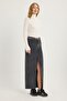Corded Fabric Velvet Long Skirt - 3