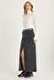 Corded Fabric Velvet Long Skirt - 2