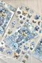 4 Sheets 66Pcs Transparent Blue Butterfly Flower Sticker Bullet Journal Scrapbook Laptop Agenda Planner - 8