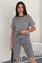 Women's Heart Detailed Striped T-Shirt – Heartline - 2