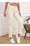 High Waist Narrow Leg Cotton Jeans - Mom Slim Jeans - 3