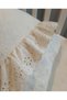 Luxury Scallop Embroidered 100% Cotton 2-Layer Muslin Elastic Baby Ecru Sheet and Pillow Set 70X120 cm - Cream - 8