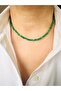 Agate Natural Stone Steel Chain Combination Necklace 45 cm - 3